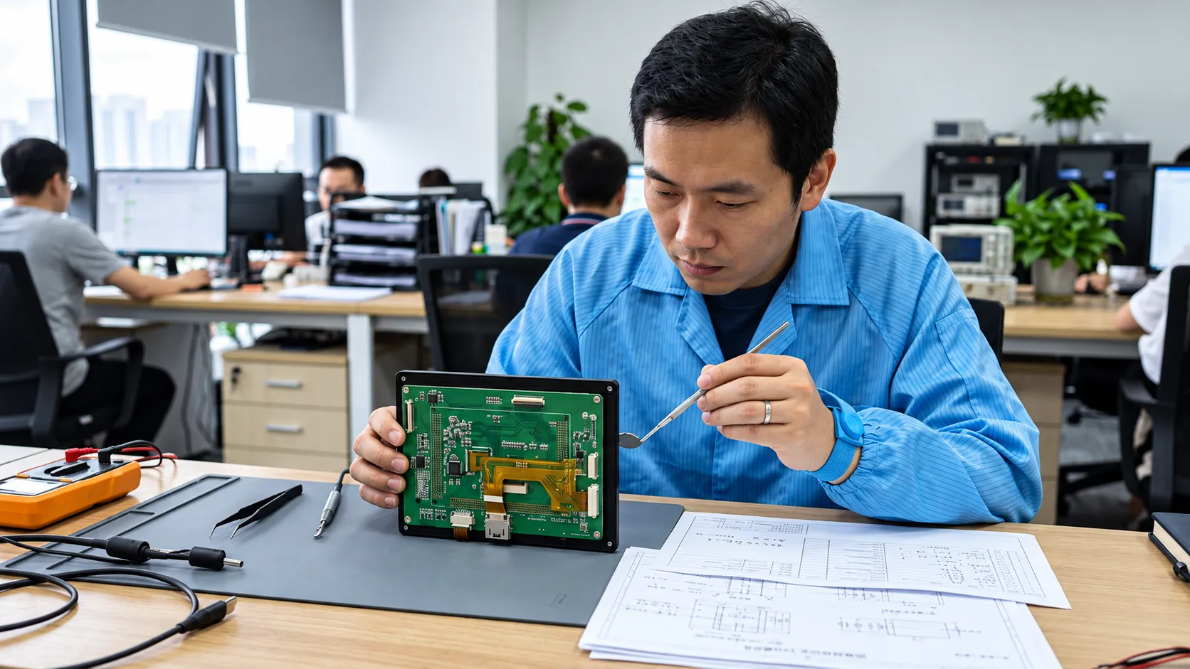 Engineering comparison of two LCD production revisions